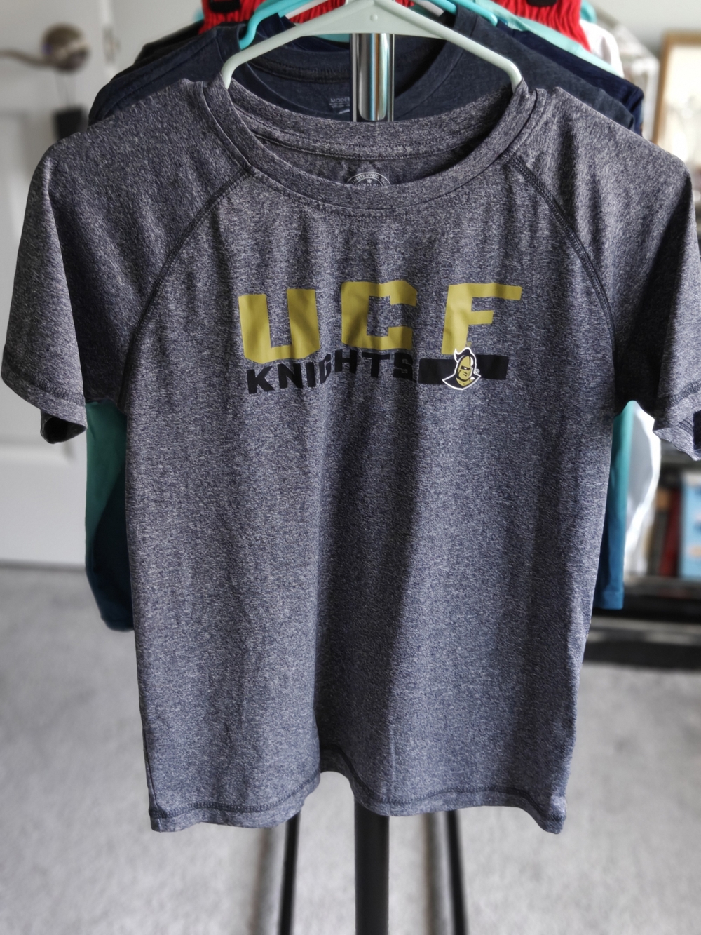 Rivalry Threads UCF Knights Heather Gray Tee with Yellow Logo